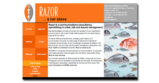 web page design Razor PR